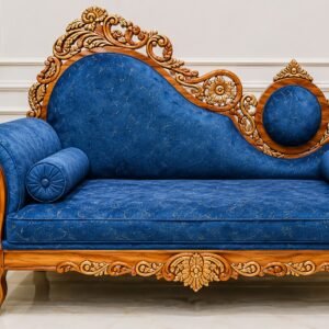 Premium Segun Wood Royal Divan Sofa | Luxury Wooden Furniture | Bazario88
