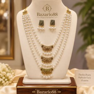 Luxury Multi-Layer Pearl Necklace Set with Earrings