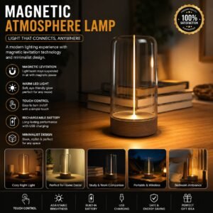 Modern Magnetic Balance LED Table Lamp with Warm Light for Bedroom, Office and Home Decoration